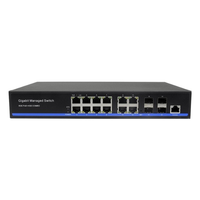 AN-SGM10P8M - 12-портовый гигабитный управляемый L2 коммутатор с HiPoE до 150Вт