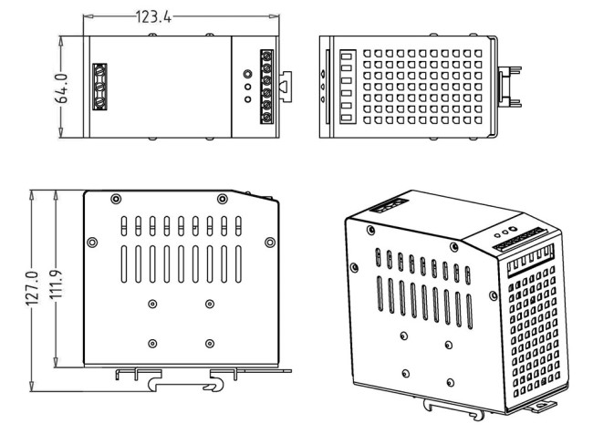 AP-DU48/3DIN - блок питания 48В / 5А / 270Вт резервированный, стабилизированный AP-DU48/3DIN - блок питания 48В / 5А / 270Вт резервированный, стабилизированный