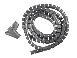Органайзер  для проводов с инструментом для укладки, ID-15mm, 2м, пластик, серый NETKO Optima