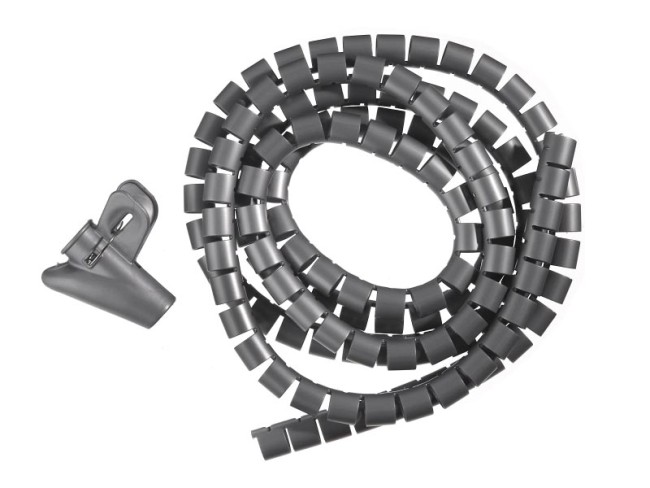 Органайзер для проводов с инструментом для укладки, ID-15mm, 2м, пластик, серый NETKO Optima Органайзер для проводов с инструментом для укладки, ID-15mm, 2м, пластик, серый NETKO Optima
