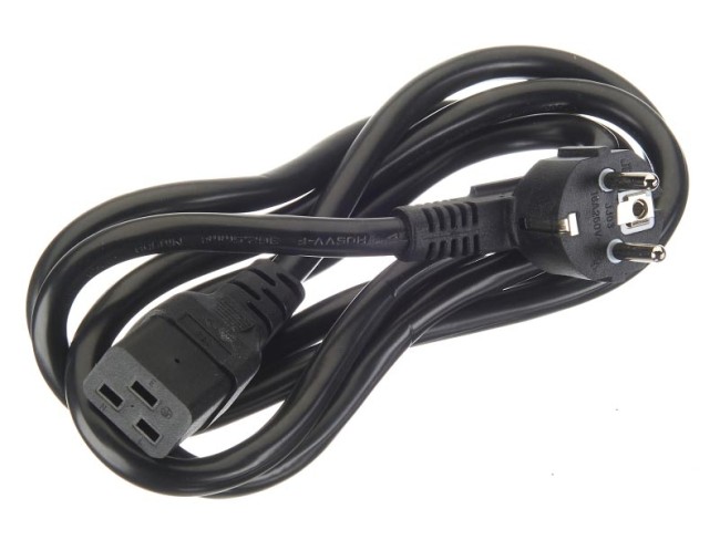 Кабель питания (евровилка - штекер IEC C19) 3*2,5мм2, 2м, черный, NETKO Optima Кабель питания (евровилка - штекер IEC C19) 3*2,5мм2, 2м, черный, NETKO Optima