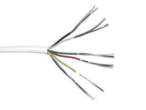 Кабель сигнальный, неэкранированный 6*0.22мм2 (7*0.2мм) 40м, луженый омедненный алюминий, пластиковая катушка, белый NETKO Optima