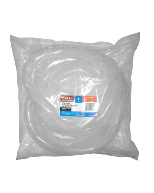 Лента спиральная монтажная пластиковая d24мм (бандаж для кабеля), 5м, NETKO Optima Лента спиральная монтажная пластиковая d24мм (бандаж для кабеля), 5м, NETKO Optima