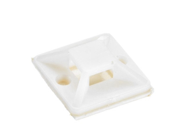 Площадка самоклеющаяся для крепления стяжек 25мм*25мм (для стяжек шириной 6,2мм), NETKO Optima (упак.100 шт) SB Площадка самоклеющаяся для крепления стяжек 25мм*25мм (для стяжек шириной 6,2мм), NETKO Optima (упак.100 шт) SB