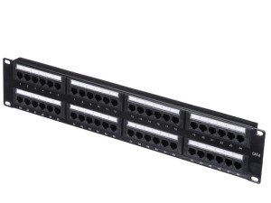 Патч-панель UTP, 19, 48 портов RJ45, cat.6, 2U, Krone Type, L