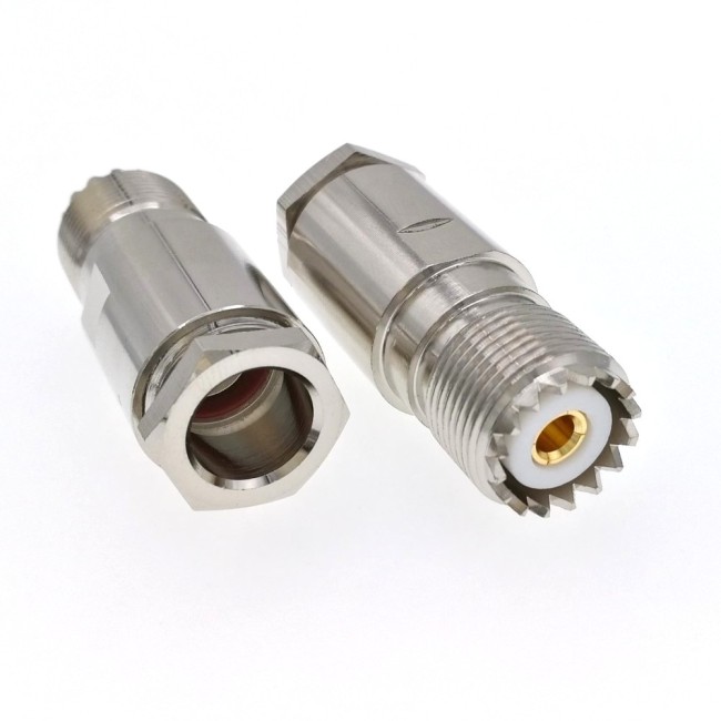ВЧ-разъём UHF(female) SO239 прижимной под кабель 8D-FB комплект 10 шт