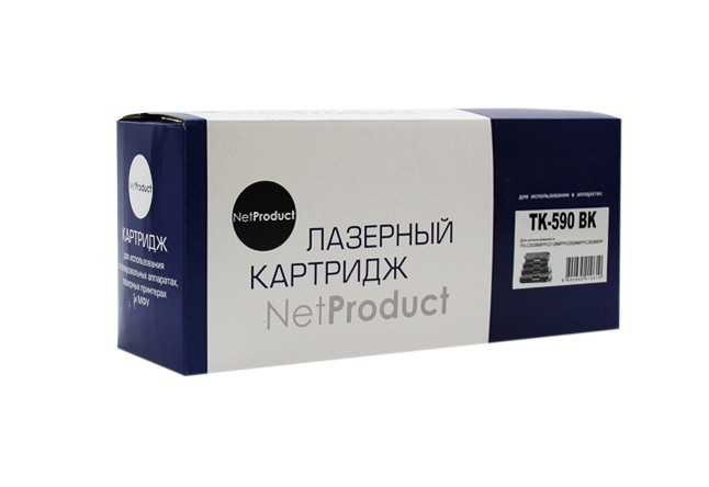 Тонер-картридж NetProduct (N-TK-590Bk) для Kyocera FS-C5250DN/C2626MFP, Bk, 7K Тонер-картридж NetProduct (N-TK-590Bk) для Kyocera FS-C5250DN/C2626MFP, Bk, 7K