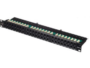 Патч-панель UTP, 19, 48 портов RJ45, cat.6, 1U, Dual Type  IDC, NETKO Expert CKC