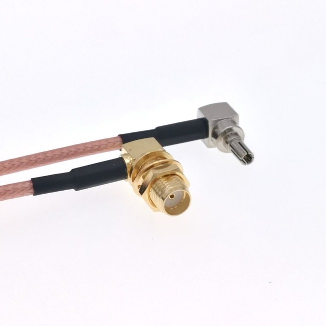 Адаптер для модема (пигтейл) CRC9-SMA(female)угловой кабель RG178 20см. комплект 5 шт