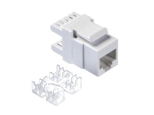 Модуль Keystone неэкранированный, RJ45, cat.6, 180°, под инструмент, белый, для патч-панели 10шт