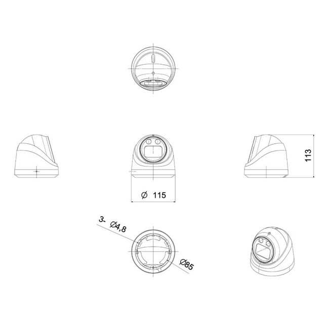 AC-IDV203ZA - купольная IP видеокамера 2Мп AC-IDV203ZA - купольная IP видеокамера 2Мп