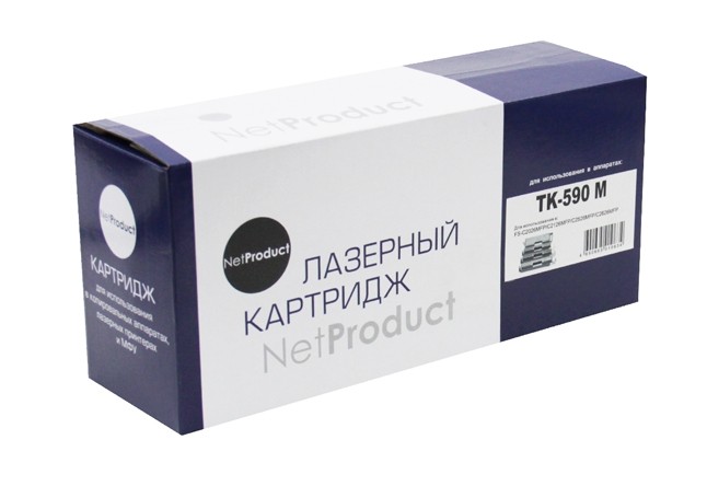 Тонер-картридж NetProduct (N-TK-590M) для Kyocera FS-C5250DN/C2626MFP, M, 5K Тонер-картридж NetProduct (N-TK-590M) для Kyocera FS-C5250DN/C2626MFP, M, 5K