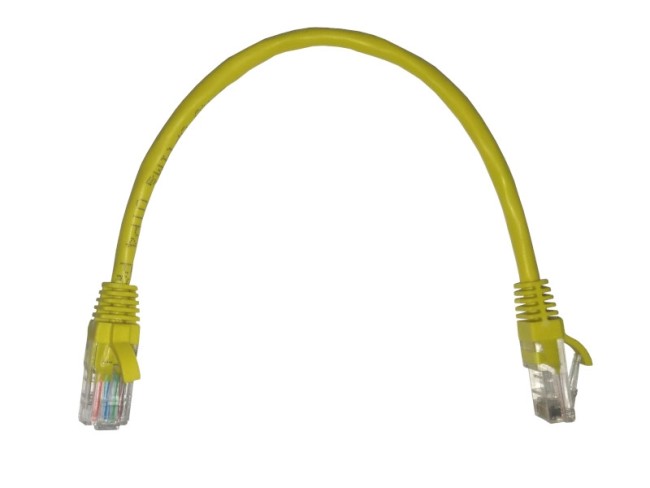 Патч-корд UTP4 cat 5e, ВС, LSZH, желтый, литой коннектор NETKO Optima Патч-корд UTP4 cat 5e, ВС, LSZH, желтый, литой коннектор NETKO Optima