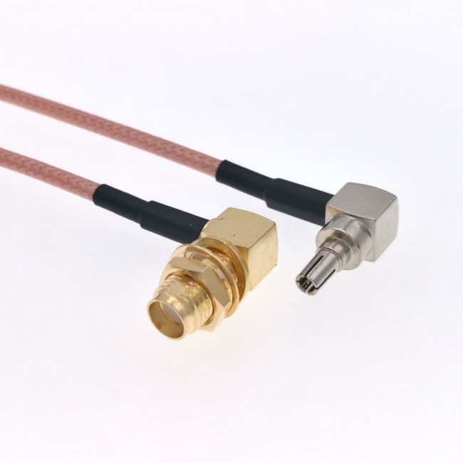 Адаптер для модема (пигтейл) CRC9-SMA(female)угловой кабель RG178 20см. комплект 20 шт