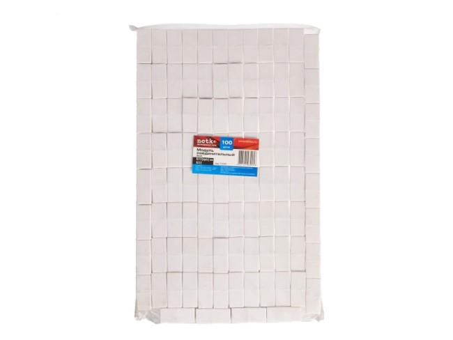 Соединительный модуль RJ12(6p6c) на RJ12 / белый, Netko 10шт