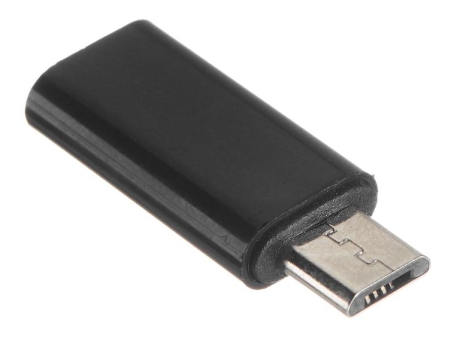 Переходник гнездо Type-C - штекер micro USB, Netko, черный 10шт