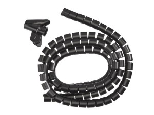 Органайзер  для проводов с инструментом для укладки, ID-25mm, 2м, пластик, черный NETKO Optima