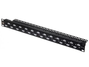 Патч-панель UTP, 19, 24 порта RJ45, cat.6а, 1U, Dual Type  IDC, NETKO Expert СКС