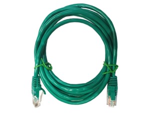 Патч-корд UTP4 cat 5e, ВС, LSZH, зеленый, литой коннектор NETKO Optima