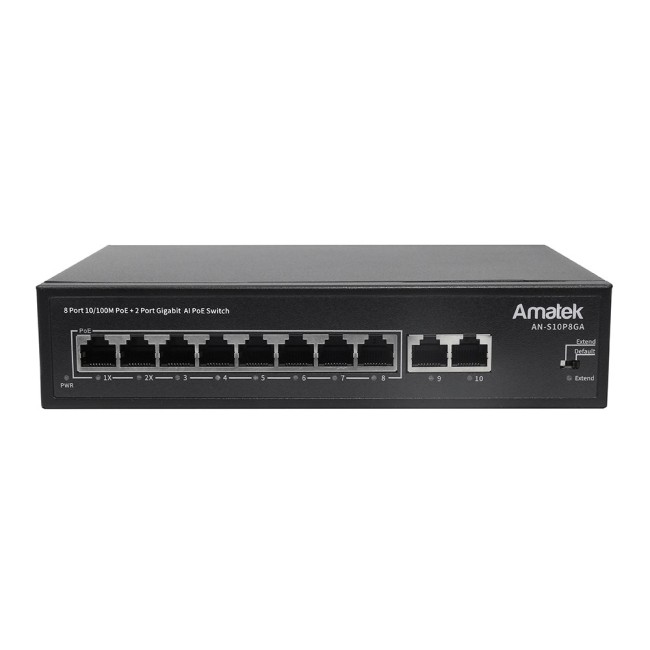 AN-S10P8GA - 10-портовый 100/1000 Мбит/с коммутатор с PoE+ до 120Вт