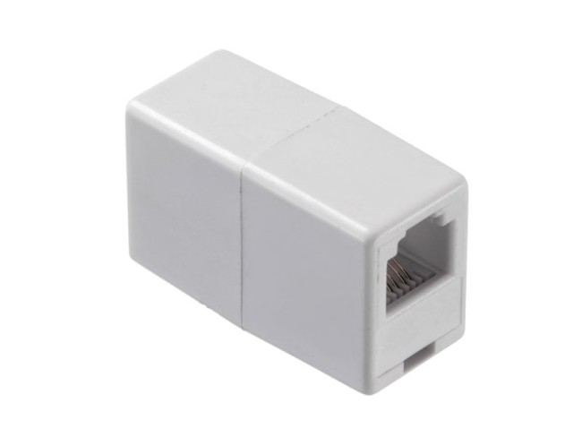 Соединительный модуль RJ11(6p4c) на RJ11 / белый, Netko