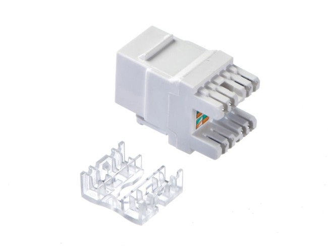Модуль Keystone неэкранированный, RJ45, cat.5е, 180°, под инструмент, белый, для патч-панели Модуль Keystone неэкранированный, RJ45, cat.5е, 180°, под инструмент, белый, для патч-панели