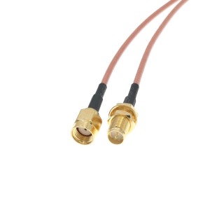 Адаптер для модема (пигтейл) RP-SMA(male)-RP-SMA(female) кабель RG316 15см. комплект 10 шт