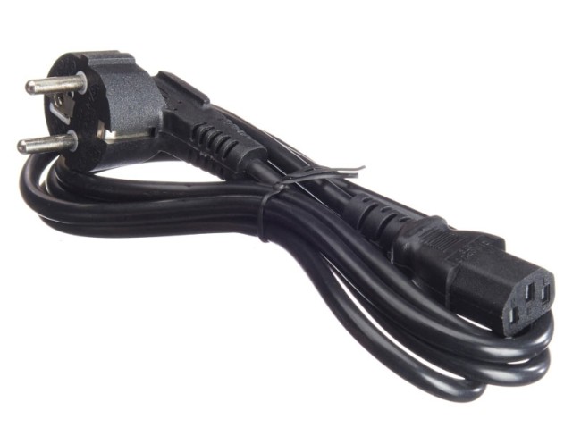 Кабель питания (евровилка - штекер IEC C13) 3*0,75мм2, 1,8м, черный, NETKO Optima Кабель питания (евровилка - штекер IEC C13) 3*0,75мм2, 1,8м, черный, NETKO Optima