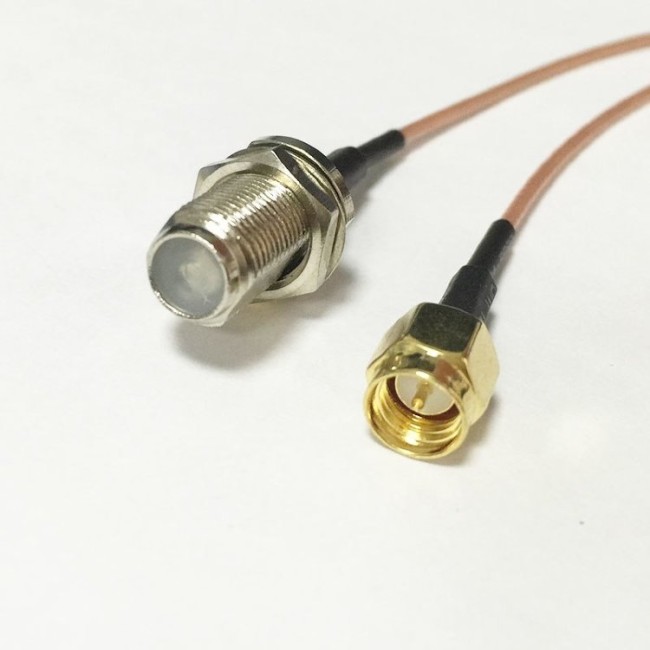 Адаптер для модема (пигтейл) SMA(male)-F(female) кабель RG316 15см. комплект 20 шт