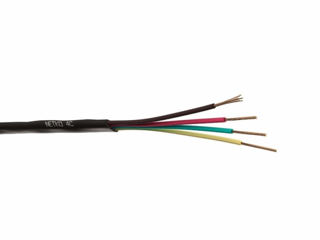 Кабель Телефонный 4с, CU, 20м, плоский, черный NETKO Optima Кабель Телефонный 4с, CU, 20м, плоский, черный NETKO Optima