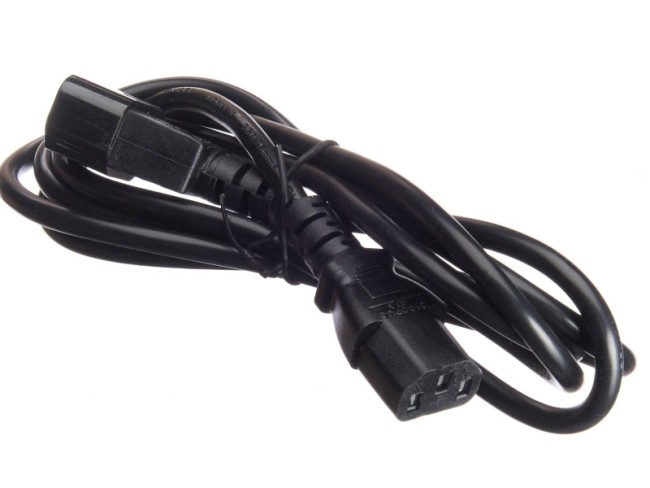 Кабель питания проходной (штекер IEC С13 - гнездо IEC С14) 3*0,75мм2, 1,8м, черный, NETKO Optima Кабель питания проходной (штекер IEC С13 - гнездо IEC С14) 3*0,75мм2, 1,8м, черный, NETKO Optima