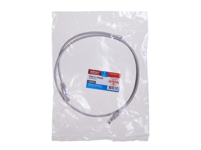 Патч-корд UTP4 cat.6, литой коннектор, серый, Netko CKC 5 шт Патч-корд UTP4 cat.6, литой коннектор, серый, Netko CKC 5 шт