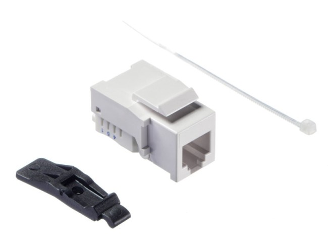 Модуль Keystone неэкранированный, RJ11 (6p4c), без инструмента, KE, белый, Netko
