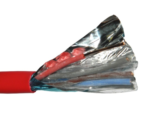 Кабель сигнальный NETKO, экранированный, КПСЭнг (А) - FRLS, 2*2*1.5мм2 (1.4мм) 30м, красный Кабель сигнальный NETKO, экранированный, КПСЭнг (А) - FRLS, 2*2*1.5мм2 (1.4мм) 30м, красный