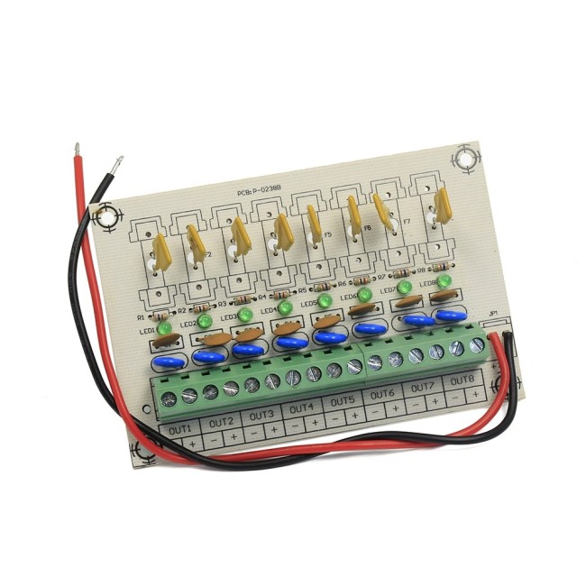 AP-OD8 - разветвитель питания &#171;1-8&#187;&#160; с защитой&#160;на&#160;12В / 8А