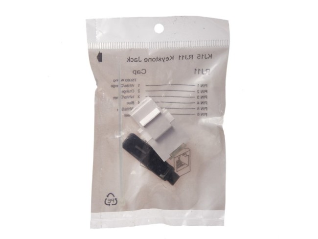 Модуль Keystone неэкранированный, RJ11 (6p4c), без инструмента, KE, белый, Netko 10шт