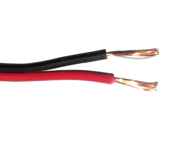 Кабель акустический 2*0.35мм2 (20*0.15мм) CCA, 100м, пластиковая катушка, черный/красный NETKO Optima Кабель акустический 2*0.35мм2 (20*0.15мм) CCA, 100м, пластиковая катушка, черный/красный NETKO Optima