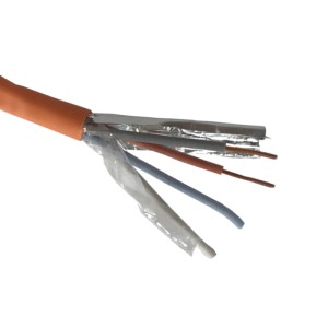 Кабель сигнальный ТЕХНОКАБЕЛЬ, экранированный, КПСЭнг(А)-FRLS, 2*2*0.75мм2, 3м, оранж. АКЦИЯ