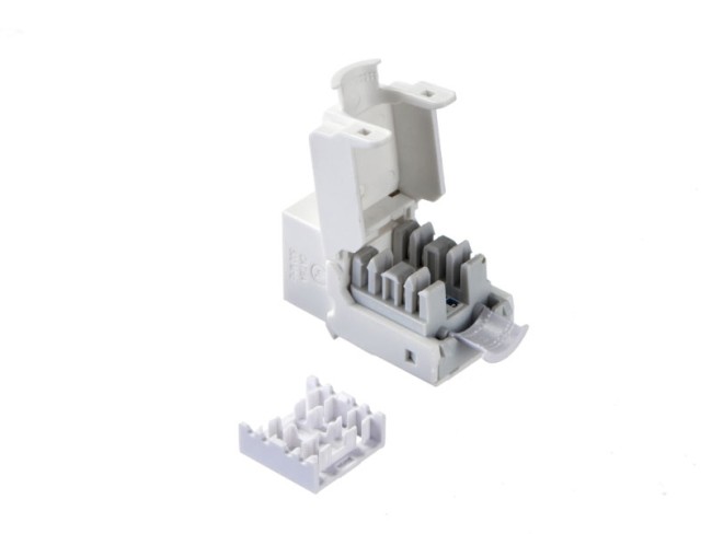 Модуль Keystone неэкранированный, RJ45, cat.6А, 90°, 110 тип, без инструмента, KE, белый, NETKO Expert CKC Модуль Keystone неэкранированный, RJ45, cat.6А, 90°, 110 тип, без инструмента, KE, белый, NETKO Expert CKC