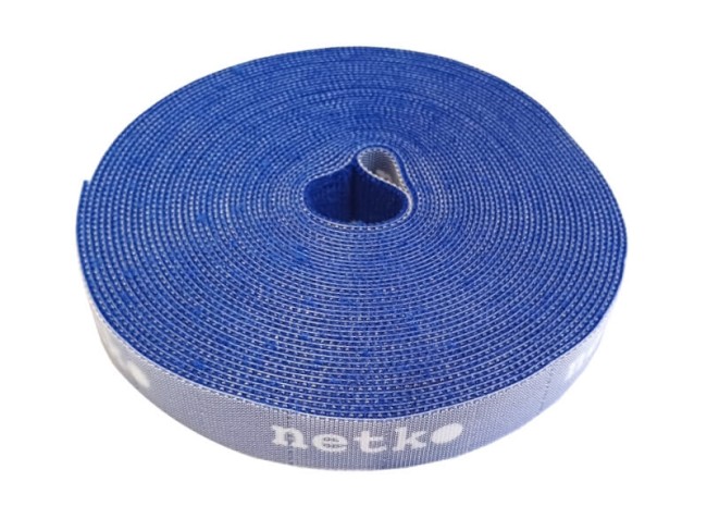 Лента-липучка многоразовая 20мм*10м, с насечками для отрыва (каждые 2 см), синяя NETKO Optima Лента-липучка многоразовая 20мм*10м, с насечками для отрыва (каждые 2 см), синяя NETKO Optima