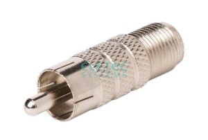 Переходник RCA (папа) - F (мама), 75 Ом (латунь), 10 шт