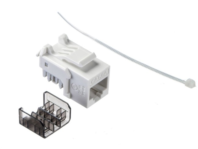 Модуль Keystone неэкранированный, RJ45, cat.6А, 90°, 110 тип, под инструмент, KE, белый, NETKO Expert CKC Модуль Keystone неэкранированный, RJ45, cat.6А, 90°, 110 тип, под инструмент, KE, белый, NETKO Expert CKC