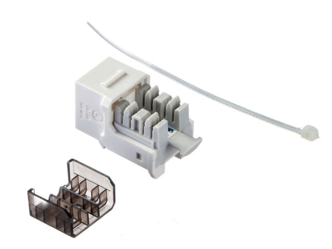 Модуль Keystone неэкранированный, RJ45, cat.6А, 90°, 110 тип, под инструмент, KE, белый, NETKO Expert CKC Модуль Keystone неэкранированный, RJ45, cat.6А, 90°, 110 тип, под инструмент, KE, белый, NETKO Expert CKC