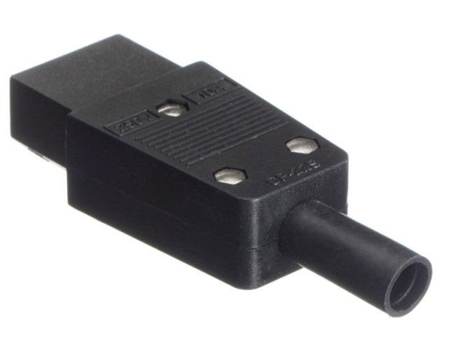 Разъем питания, штекер IEC С13, на кабель, черный Разъем питания, штекер IEC С13, на кабель, черный