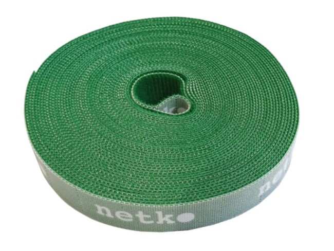Лента-липучка многоразовая 20мм*10м, с насечками для отрыва (каждые 2 см), зеленая NETKO Optima Лента-липучка многоразовая 20мм*10м, с насечками для отрыва (каждые 2 см), зеленая NETKO Optima