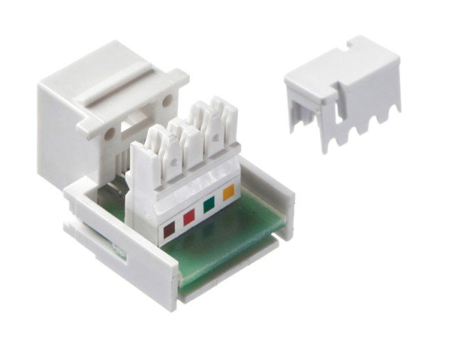Модуль Keystone неэкранированный, RJ11 (6p4c), 110/Krone тип, 90°, под инструмент, белый, Netko 20шт Модуль Keystone неэкранированный, RJ11 (6p4c), 110/Krone тип, 90°, под инструмент, белый, Netko 20шт