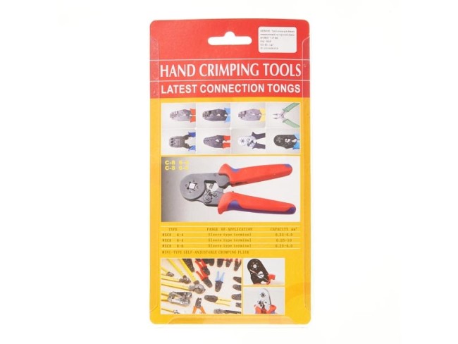 T-HT-866 Пресс-клещи для обжима наконечников 0,25-6,0мм2 (6-ти сторонний обжим)