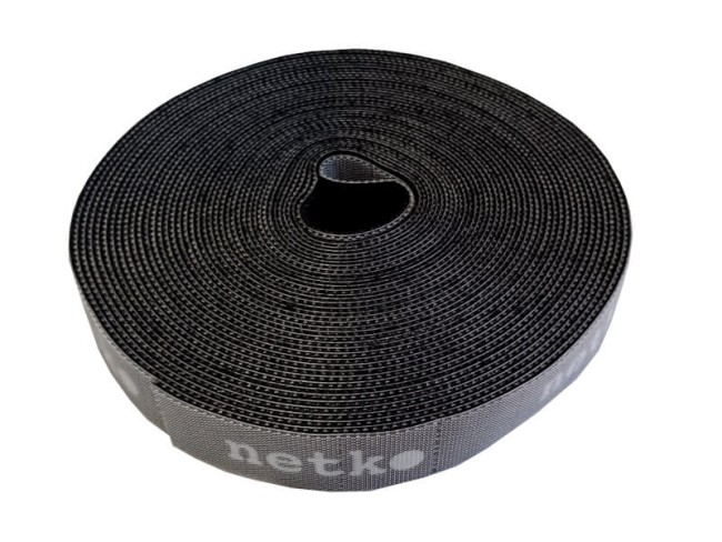 Лента-липучка многоразовая 20мм*10м, с насечками для отрыва (каждые 2 см), черная NETKO Optima Лента-липучка многоразовая 20мм*10м, с насечками для отрыва (каждые 2 см), черная NETKO Optima