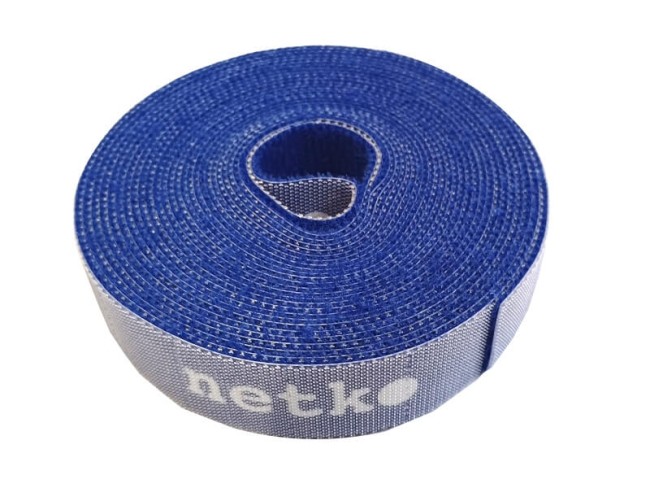Лента-липучка многоразовая 20мм*5м, с насечками для отрыва (каждые 2 см), синяя NETKO Optima Лента-липучка многоразовая 20мм*5м, с насечками для отрыва (каждые 2 см), синяя NETKO Optima