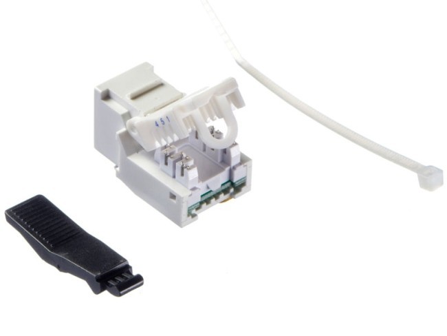 Модуль Keystone неэкранированный, RJ12 (6p6c), 110 тип, без инструмента, универсальный, KE, белый, Netko 2шт Модуль Keystone неэкранированный, RJ12 (6p6c), 110 тип, без инструмента, универсальный, KE, белый, Netko 2шт